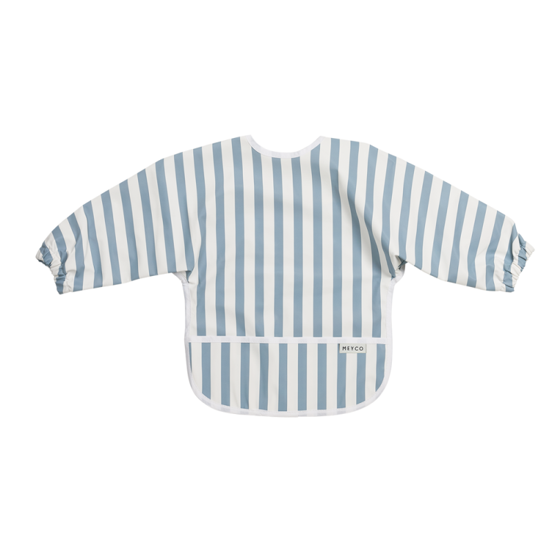 Meyco Σαλιάρα με Μανίκια Fat Stripe Jeans Blue