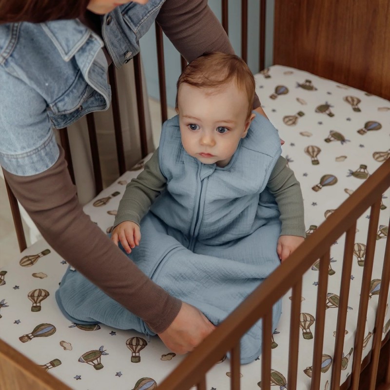 Meyco Σεντόνι με Λάστιχο Jersey Air Balloons Multicolour 70×140/150cm