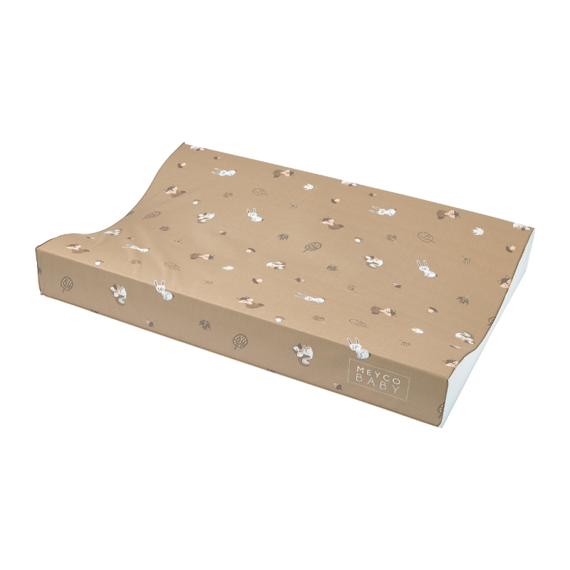 Meyco Μαλακή Αλλαξιέρα Μωρού Forest Animals Sand 50x70cm