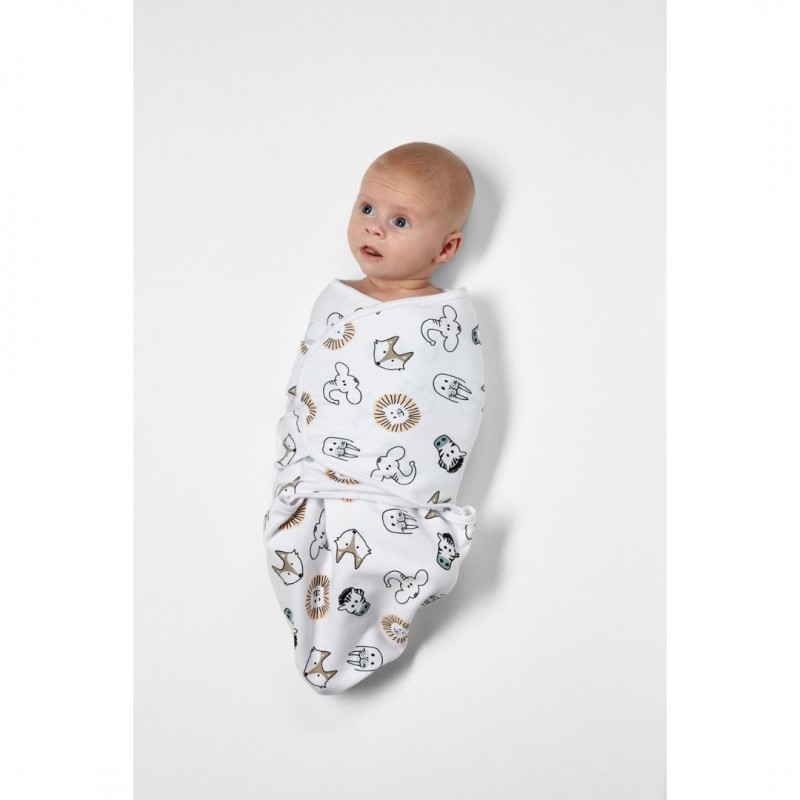 Meyco swaddle multicolour 2τεμ  0-3 μηνών