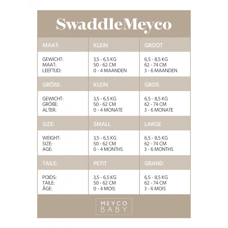 Meyco swaddle multicolour 2τεμ  0-3 μηνών