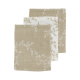 Meyco Σετ 3 Απορροφητικές Λαβέτες/Μουσελίνες Branches Sand – 30x30cm