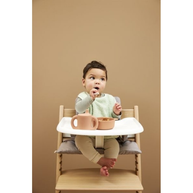 Meyco – Σετ 3 Βαμβακερές Σαλιάρες Offwhite/Soft Pink/Toffee