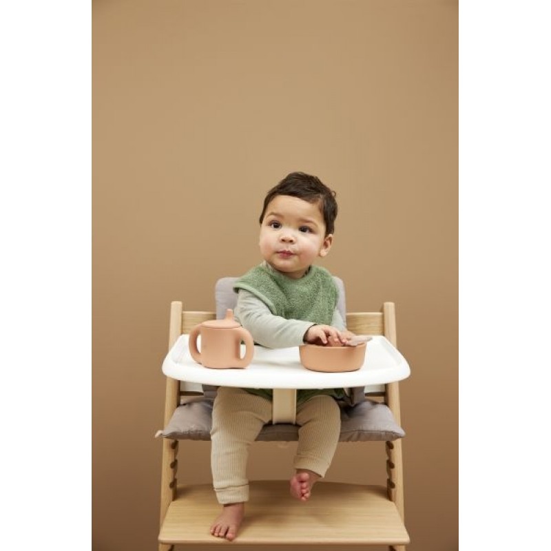 Meyco – Σετ 3 Βαμβακερές Σαλιάρες Offwhite/Soft Pink/Toffee