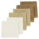 Meyco Πετσετάκια Λαβέτες Πακέτο των 6 Offwhite/Sand/Toffee (30x30cm)