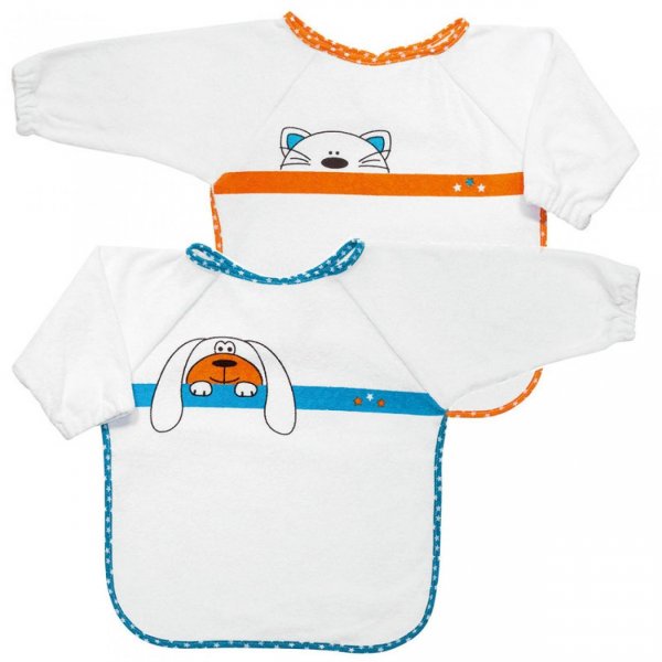 Fashy Little Stars σαλιάρα ποδιά με μανίκι terry bib 2 τεμ.