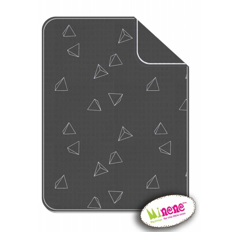 Minene Πικέ Κουβέρτα 3D Dark Grey