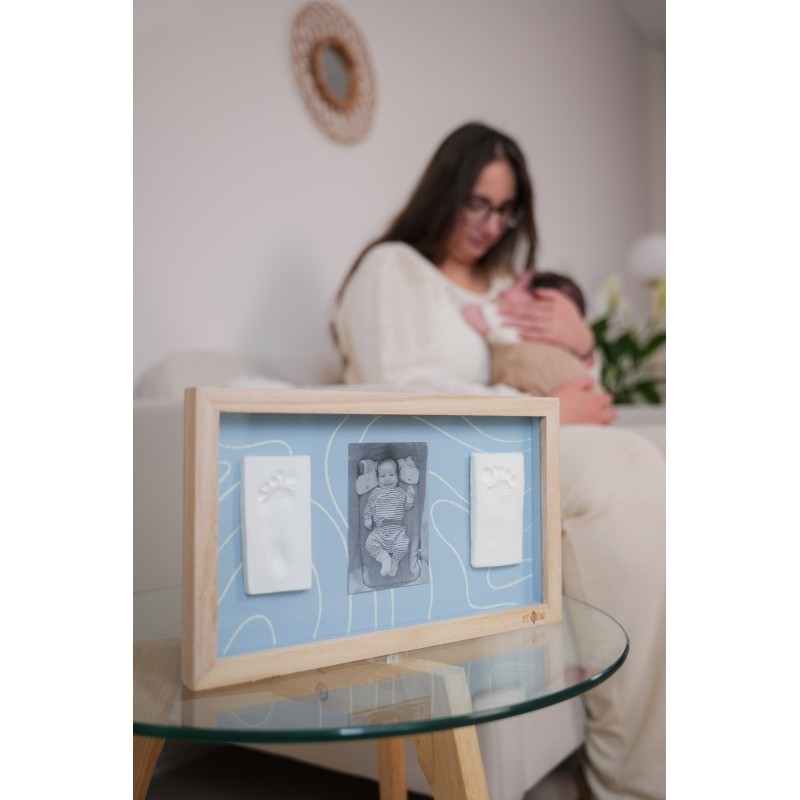 2 Prints Frame – Blue Abstract