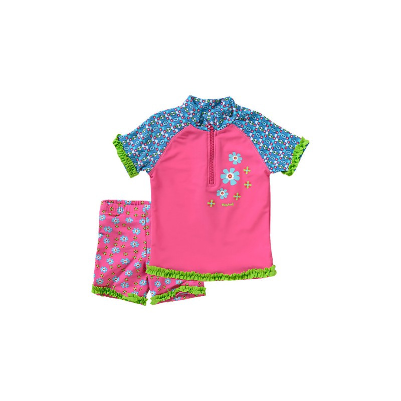 Playshoes αντιηλιακό μαγιό σετ μπλουζάκι σορτσάκι pink