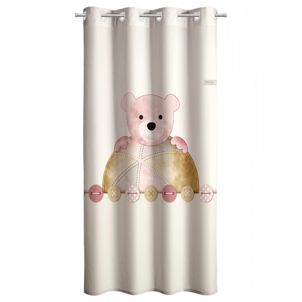 Saint Clair Saint Clair Υφασμάτινη κουρτίνα soft touch teddy rose 160x250