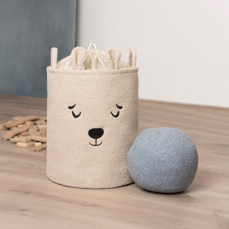 Sipo Premium Πολυχρηστικό Καλάθι Μπουκλέ 43L Αρκουδάκι Beige