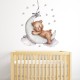 Sipo Wall Sticker Teddy Bear On The Moon