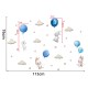 Sipo Wall Sticker Bunny Balloons Blue