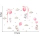 Sipo Wall Sticker Bunny Balloons Pink