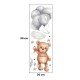 Sipo Wall Sticker Teddy Bear With Balloons