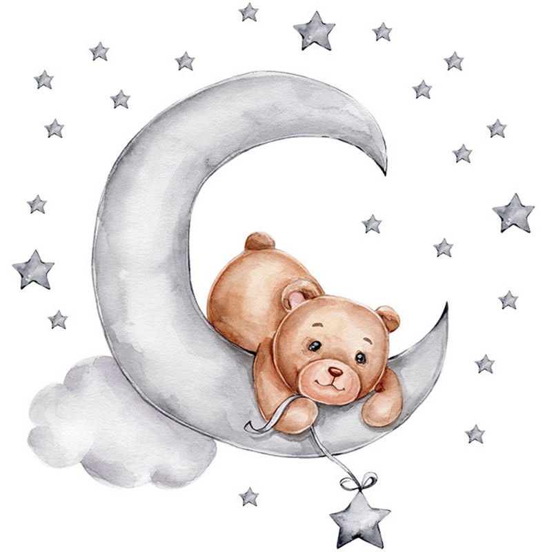 Sipo Wall Sticker Teddy Bear Moon