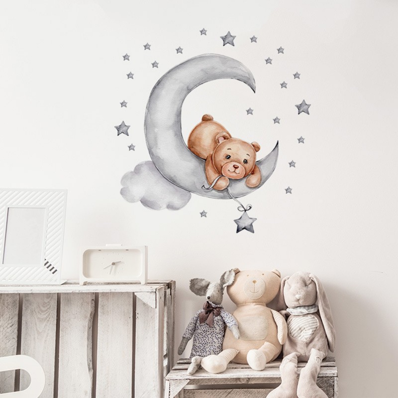 Sipo Wall Sticker Teddy Bear Moon