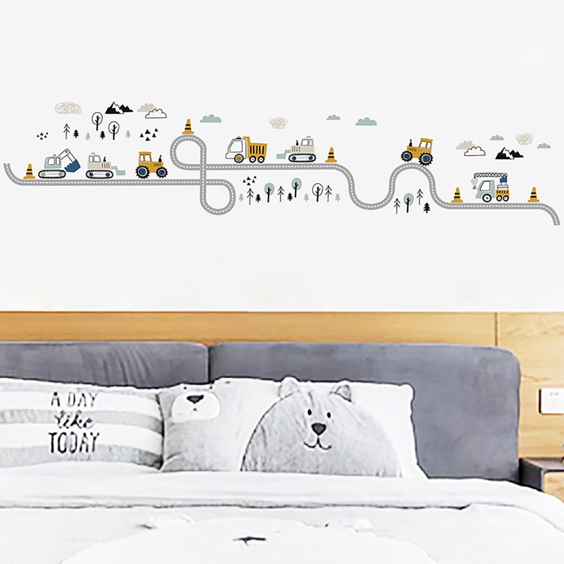 Sipo wall stickers Tractors on street