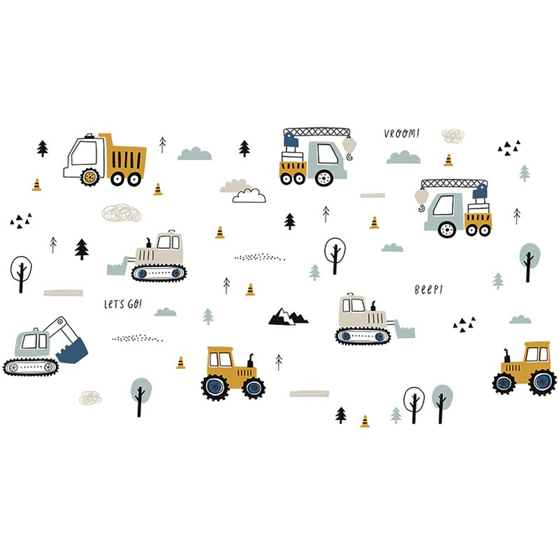 Sipo wall stickers Tractors, Excavators