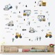 Sipo wall stickers Tractors, Excavators