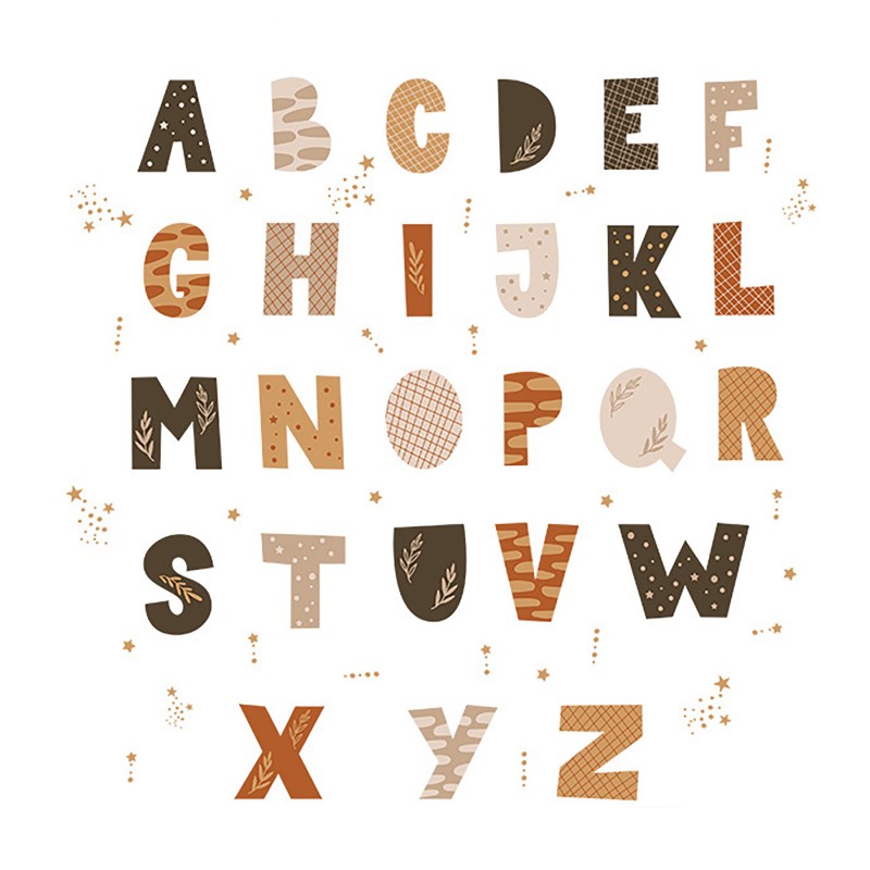 Sipo wall stickers Boho Alphabet