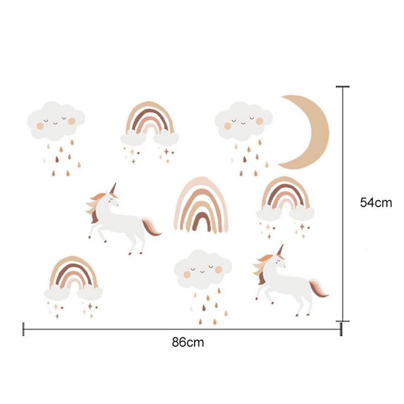 Sipo wall stickers Boho Rainbow Unicorn