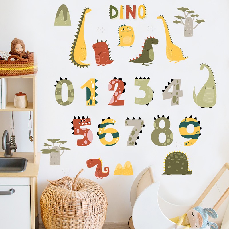 Sipo wall stickers Dino Numbers