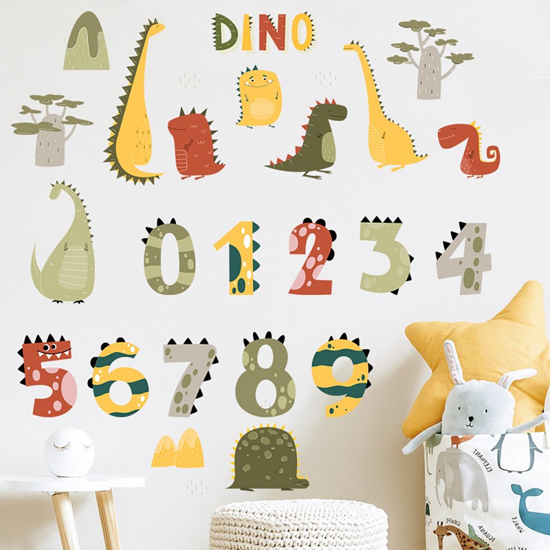 Sipo wall stickers Dino Numbers