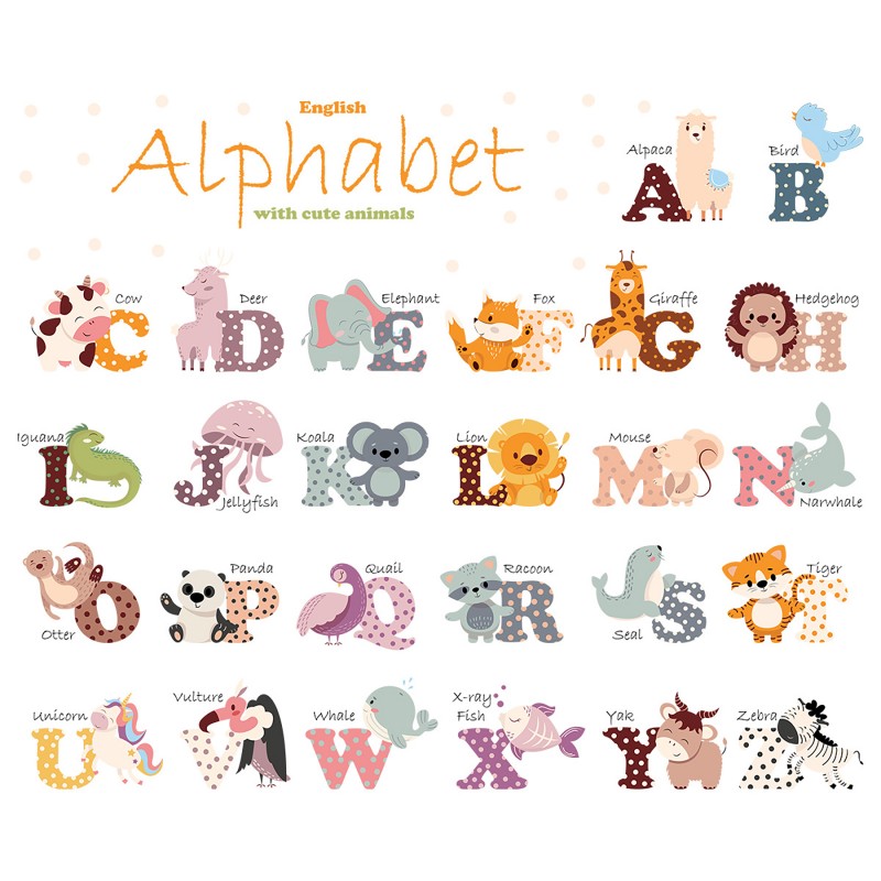 Sipo wall stickers Animal Alphabet