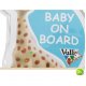 Σόφι καμηλοπάρδαλη Baby on Board σήμα με φωτάκια Γαλλικά