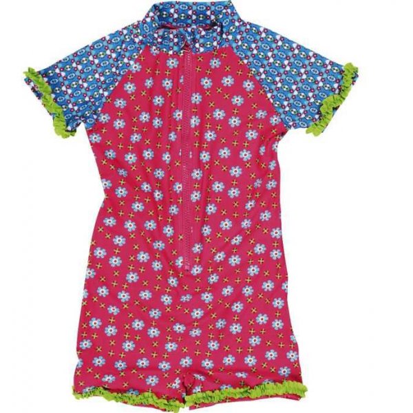 Playshoes αντηλιακό ολόσωμο μαγιό Flower με UV Προστασία 80cm
